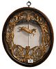German Giltwood Tanners Guild Sign
18th century
oval form with the interior composed of scrolls and fruiting vines and a leaping goat, beneath an insc