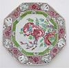 Chinese Export Porcelain Octagonal Dish
having enameled flowers with eight vignettes of flowers 
diameter 10 7/8 inches
Provenance: From a private New