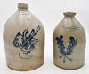 Two Piece Stoneware Lot
to include an E and LP Norton two gallon jug having cobalt flower
marked "E and LP Norton, Bennington, VT"
along with a Nichol