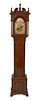 Custom Mahogany Grandmother's Clock having Tempus Fugit brass works height 62 inches