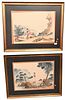 Group of 15 Chinese and Japanese Paintings
to include group of 12 watercolor on tissue paper of figures
pair of watercolor on paper of Guanyin landsca