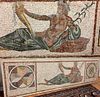Fine Roman Mosaic of River God w/ Horns & Cornucopia