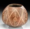 Ancient Hohokam Bichrome Jar w/ Lizard & Lozenge Motif