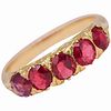 ANTIQUE RUBY 5-STONE RING