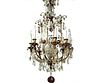 EARLY 20th C. BAGUES CRYSTAL & BRASS CHANDELIER