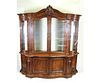 VINTAGE CHINA CABINET WITH FOUR DOORS BELOW