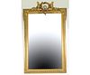 19th CENTURY FRENCH CARVED & GILDED MIRROR