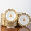 French Gilt-Decorated Porcelain Monogrammed Part Service