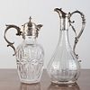 Two Victorian Silver-Mounted Cut Glass Decanters