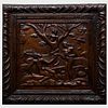 Continental Carved Wood Panel Depicting Adam and Eve in the Garden of Eden