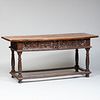 Continental Baroque Walnut Refectory Table