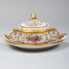 SÃ¨vres White Glazed and Gilt Porcelain Ã©cuelle and Cover with Underplate