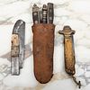 Miscellaneous Group of Five Knives and A German Steel Traveling Set