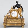 Empire Ormolu Mantel Clock 