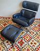 IMO Eames Lounge Chair & Ottoman Navy Blue 