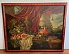 Signed Skilling Large Scale Still Life Oil Painting 