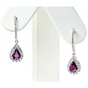 RARE & Exquisite Unheated Natural Ruby & Diamond Earrings