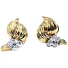Splendid Sculptural Diamond & 18K Gold Earrings