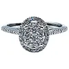 Glittering Pave Diamond & Solid White Gold Ring