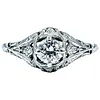 Romantic Art Deco Diamond Engagement Ring