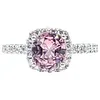 Bright Pink Tourmaline & Diamond Ring