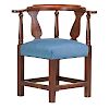 LATE CHIPPENDALE CHERRY CORNER CHAIR