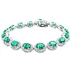 Splendid Emerald & Diamond Tennis Bracelet