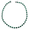 Stunning Emerald & Diamond Riviere Necklace