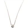 Delicate Diamond Solitaire Necklace - Rose Gold