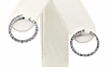 Stylish Diamond & White Gold Circle Earrings
