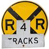 R X R Black on Yellow/4 TRACKS Signs