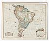 ROBERT DE VAUGONDY MAP OF SOUTH AMERICA, C. 1750