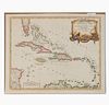 ROBERT DE VAUGONDY, MAP OF CARIBBEAN, C. 1780