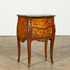 LOUIS XV-STYLE PARQUETRY INLAID TWO-DRAWER COMMODE