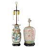TWO CHINESE PORCELAIN LAMPS