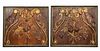 TWO 19TH C. ROCOCO STYLE CARVED OAK & GILT PANELS