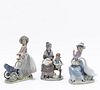 LLADRO, COLLECTION OF THREE PORCELAIN FIGURES