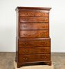 19TH C. GEORGE III MAHOGANY CHEST ON CHEST