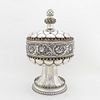 LARGE GERMAN.800 SILVER NEO-GOTHIC COVERED CUP