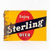VINTAGE "ENJOY STERLING BEER" ADVERTISING SIGN