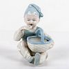 Vintage Porcelain Figurine, Boy with Basket