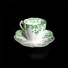 Foley China Cup and Saucer, Green Leaves