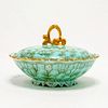 Unusual Delft Dish Mid-Century Modern Lustre Glaze