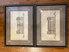 2 Contemporary French Architectural Sketches 