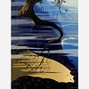 Eyvind Earle "Sea Cliffs & Pine" Serigraph