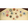 SMALL CARD OF DIV 3 ASSORTED PAPERWEIGHT GLASS BUTTONS