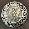 A DIVISION ONE FRENCH WHITE METAL PICTORIAL BUTTON