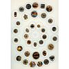 A CARD OF DIV 3 ASSORTED FAUX TORTOISE GLASS BUTTONS