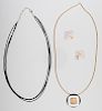 Frederic Duclos Pendant and Earrings 
