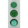 SMALL CARD OF DIV 1 CHINESE GEMSTONES IN METAL BUTTONS